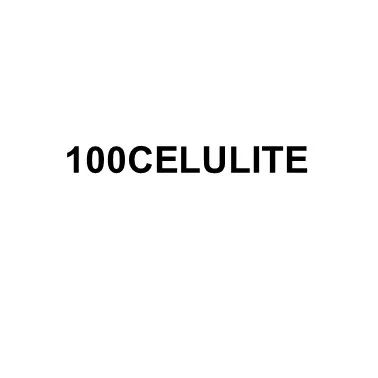 Logotipo da marca registrada 100CELULITE disponível para compra, com foco estratégico no setor de produtos cosméticos, cremes e tratamentos de pele.