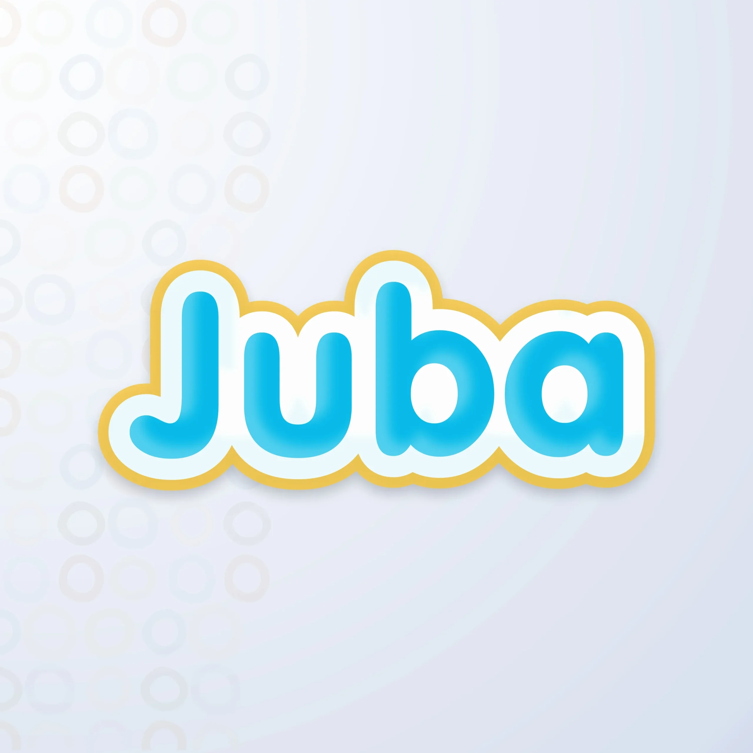 Logotipo e tipografia da marca Juba, focada em brinquedos infantis, disponível para compra e cessão de direitos no INPI.