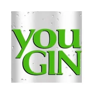Logotipo da marca registrada YOU GIN, disponível para venda, especializada no mercado de gin e bebidas alcoólicas.