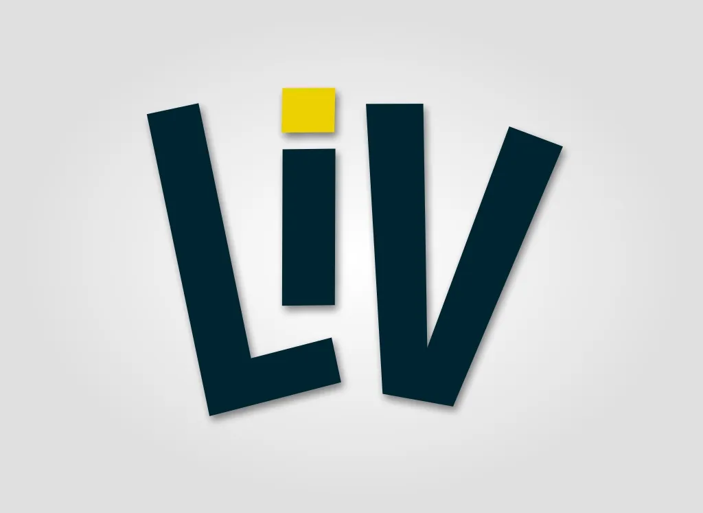 Logotipo da marca LIV, registrada no INPI e disponível para venda, para equipamentos de fitness, musculação e reabilitação da classe 28.